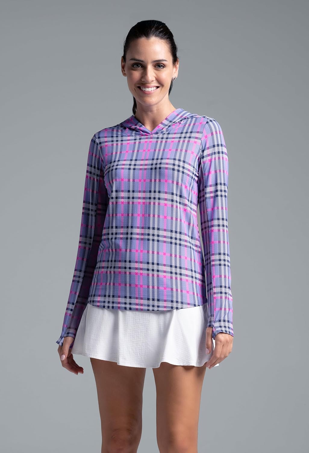 IBKUL Athleisure Wear Sun Protective UPF 50+ Icefil Cooling Judith Print Long Sleeve Hoody - 16934