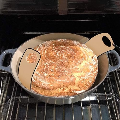Miniatura 2 de Camidy Alfombrilla de silicona para horno holandés, eslinga de pan antiadherente, alfombrilla reutilizable para hornear pan, forro de silicona para
