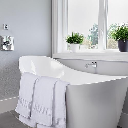 Vista 12 de Utopia Towels - Juego de toallas de baño 100 % de algodón hilado en anillo de 600 GSM, secado rápido, muy absorbentes, livianas, para baños
