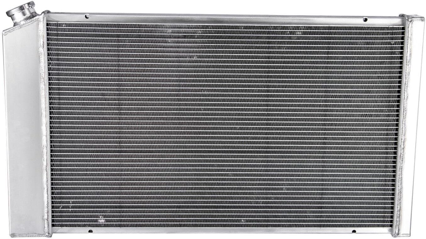 3 Row Radiator Shroud Fan For Chevy Monte Carlo Caprice C10 C20 C30 GMC C/K C15 C1500 V8 1967-1987 Aluminum Radiator Fan Replacement 3 Rows Radiators Fans