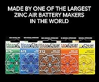 Vista 3 de HearClear - Pilas para audífonos PR48 de tamaño 13, 1,45 V, pestaña naranja (12 baterías)