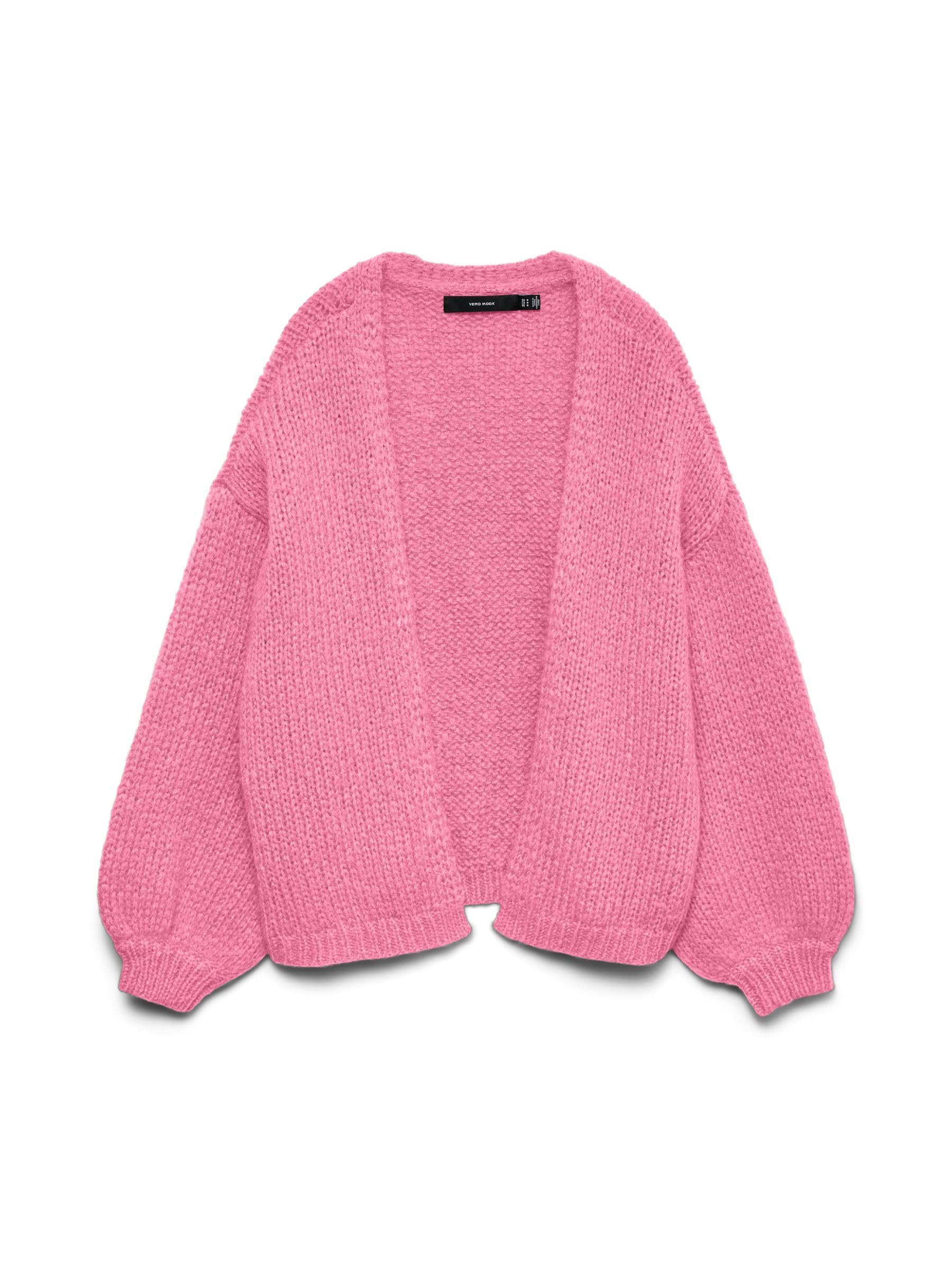 VERO MODA Vmmaybe Ls Open Cardigan Noos, Pink Cosmos, M