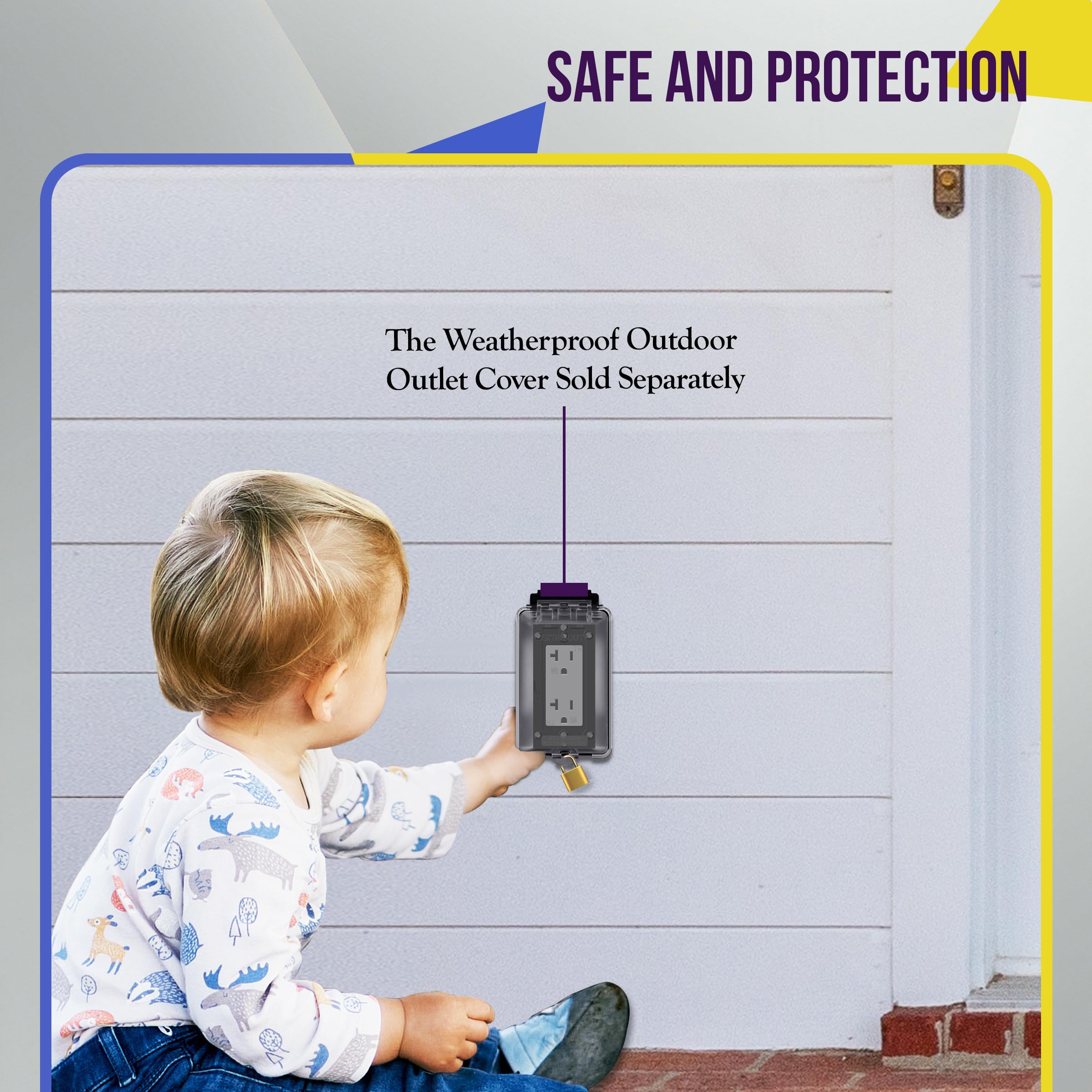 ENERLITES Outdoor Outlet Kit - Weatherproof & Tamper-Resistant -4