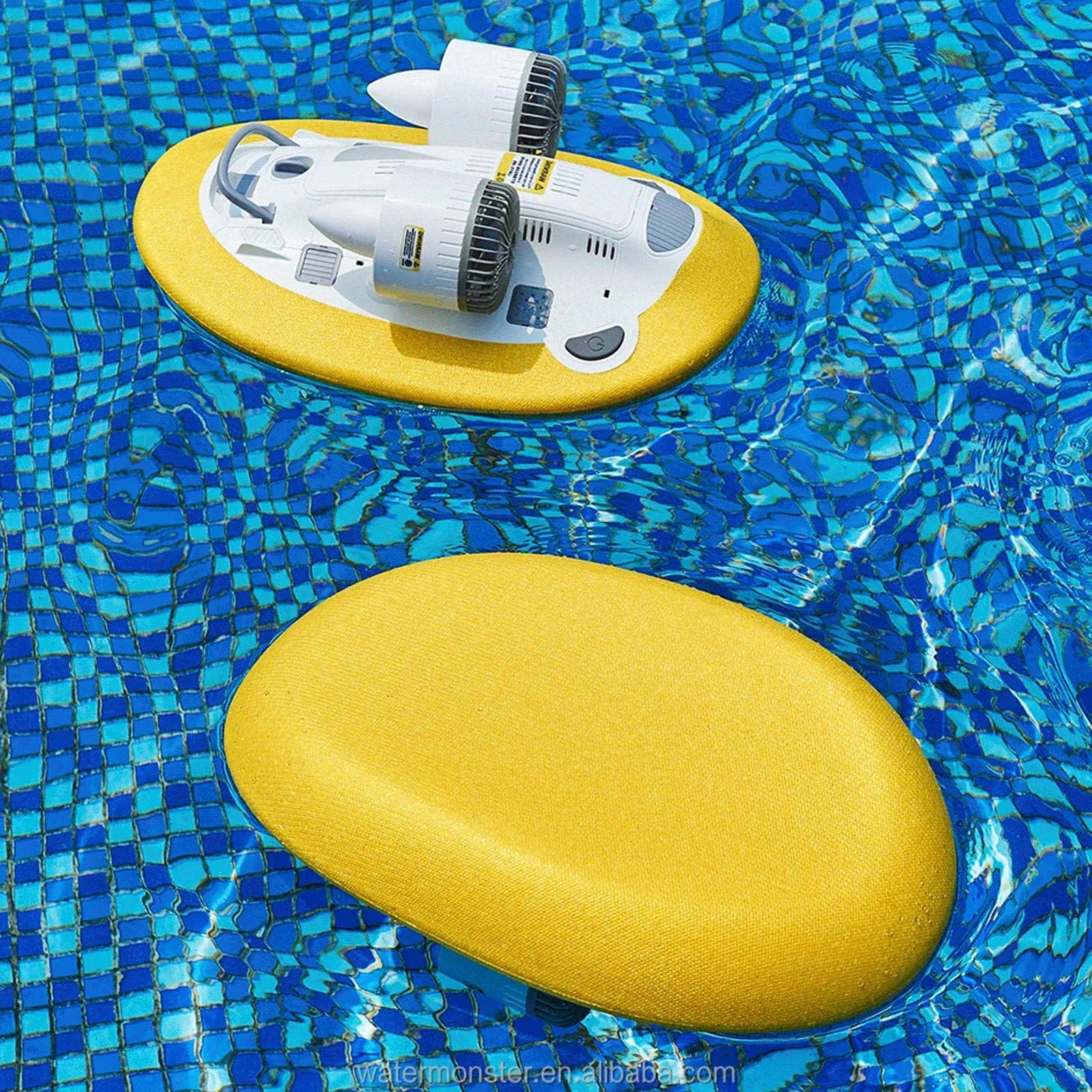 RayGenius Scooter EléCtrico SubacuáTico 300w 60 Minutos Equipo De Buceo SubacuáTico Potenciador Piscina NiñOs Adulto Scooter Marino,BatteryX2