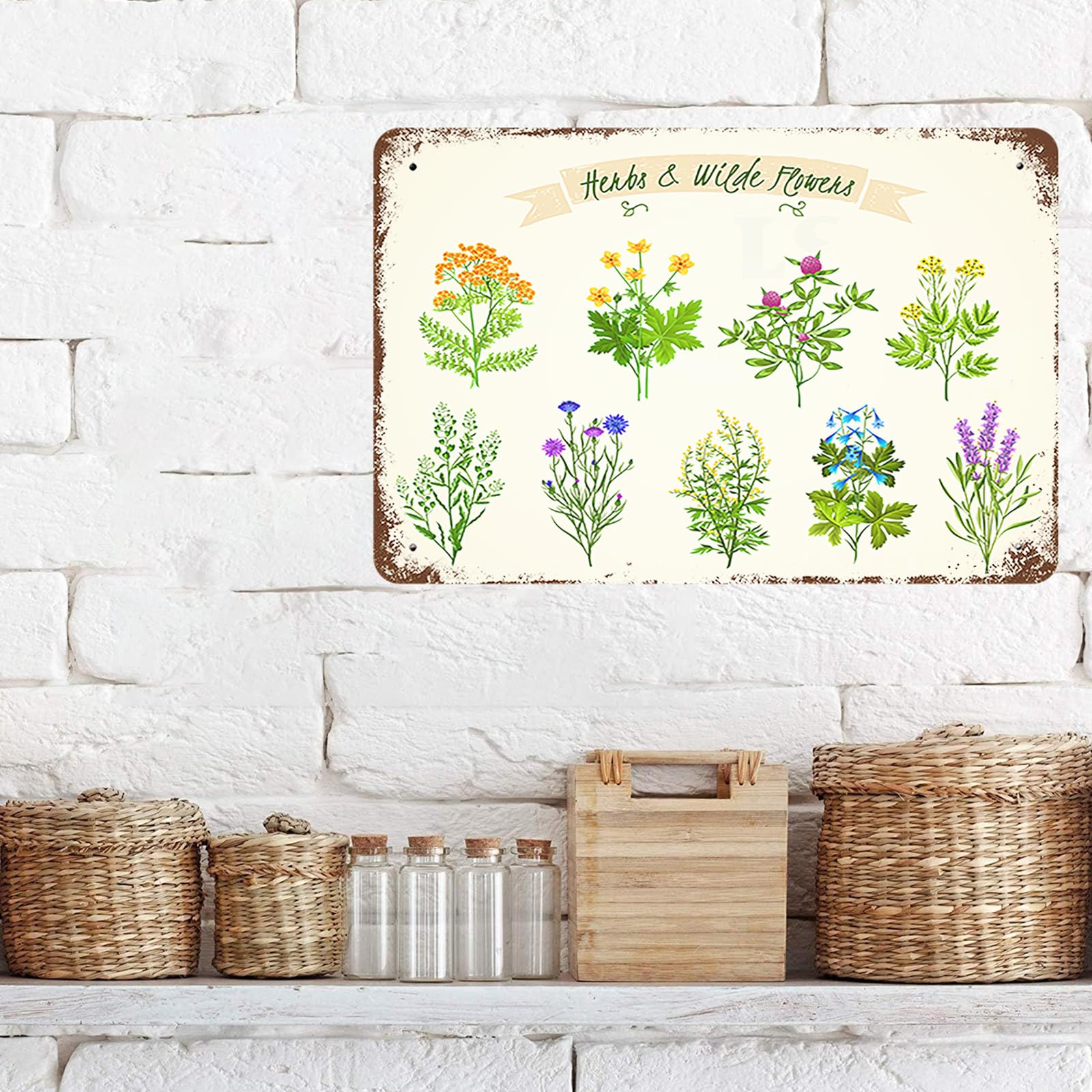 Hobbspring 1 Plaque En Métal Avec 4 Trous Pré-percés Pour Décoration