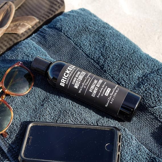 Brickell Men's Element Defense SPF45 Moisturizer for Men, Mineral Sunscreen, Hydrates and Protects Skin Against UVA/UVB Rays, With Zinc, Vitamin E, and Green Tea, 8 Ounce, Unscented