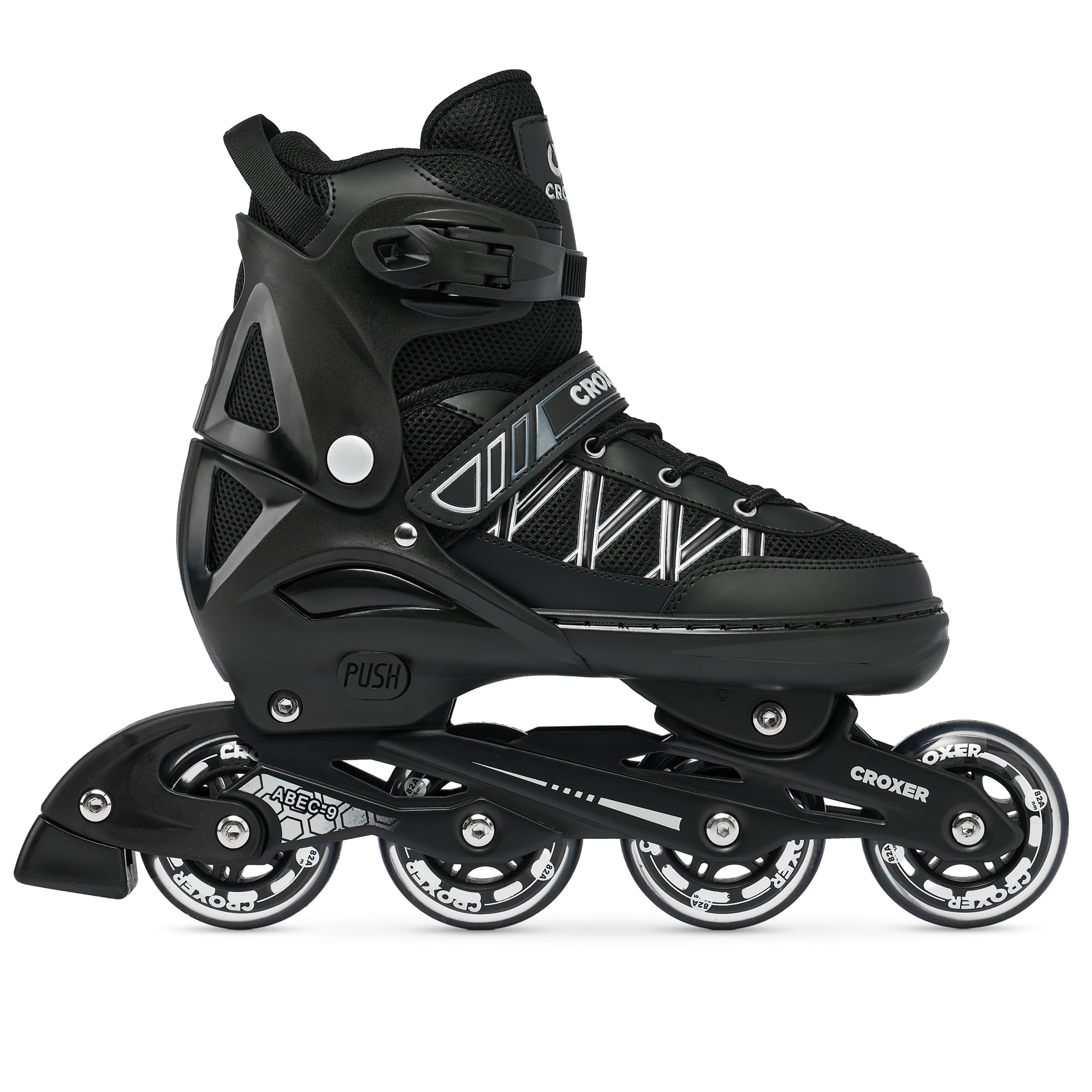 Verstellbare 2in1 Inlineskates-Schlittschuhe Torch - 76mm PU Rollen, Gummi-Härte 82A, ABEC-9 Chrome - Double Vent-System & DSAS - Leichte Polycarbonatschale - bis Größe 45