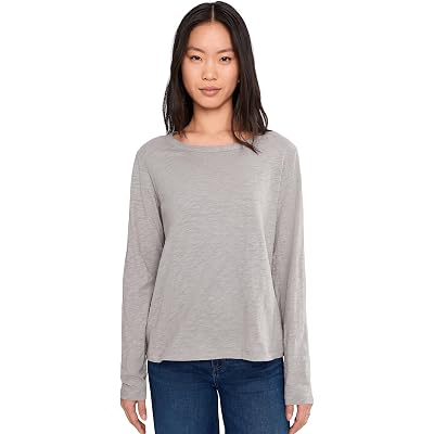 Mod-o-doc Long Sleeve Crew Neck Favorite Tee silver frost
