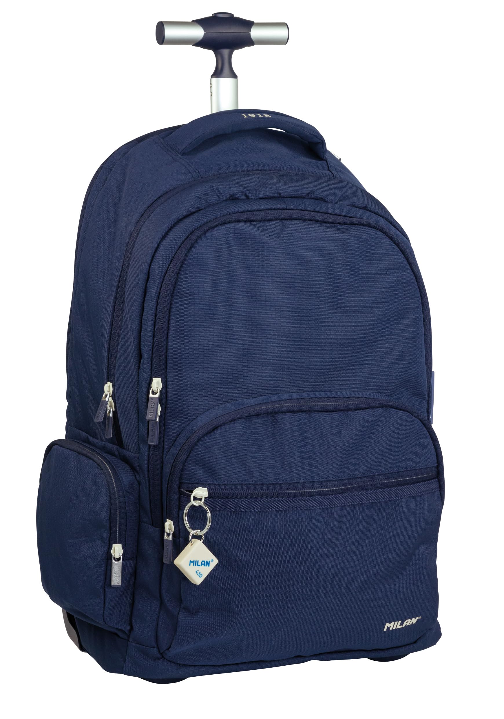 MILAN Mochila con ruedas 6 cremalleras (25L) serie 1918. azul marino MILAN (625601SNCB)