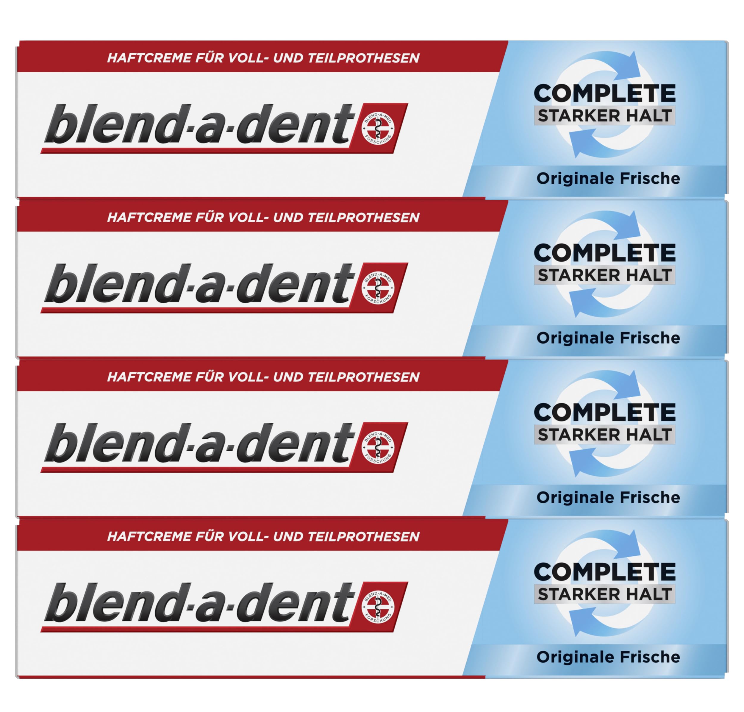 Blend-a-dent Lot de 4 tubes de crème adhésive extra forte 47 g