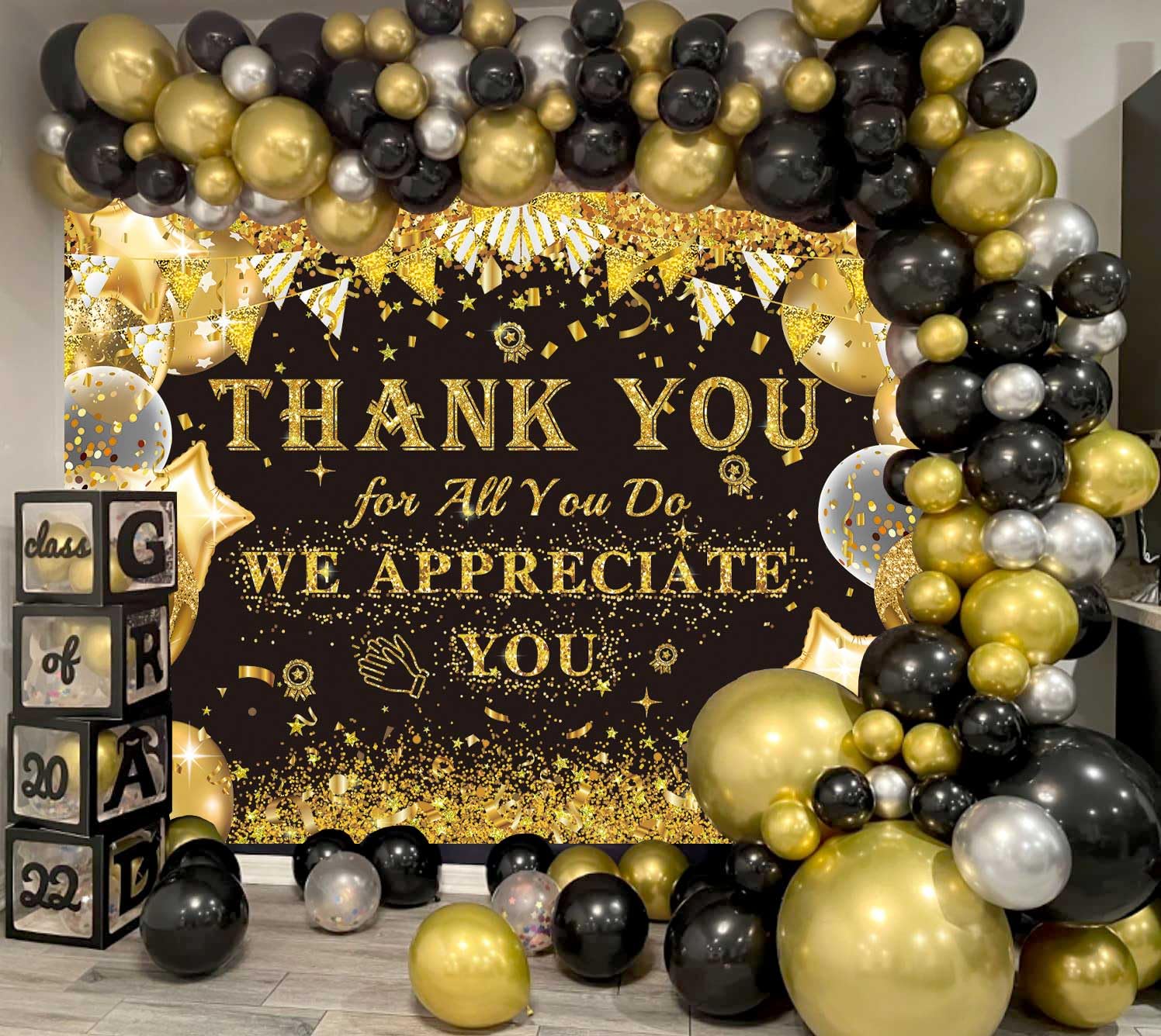 Appreciation Decorations Thanks For All You Do Backdrop Banner, Thank ...