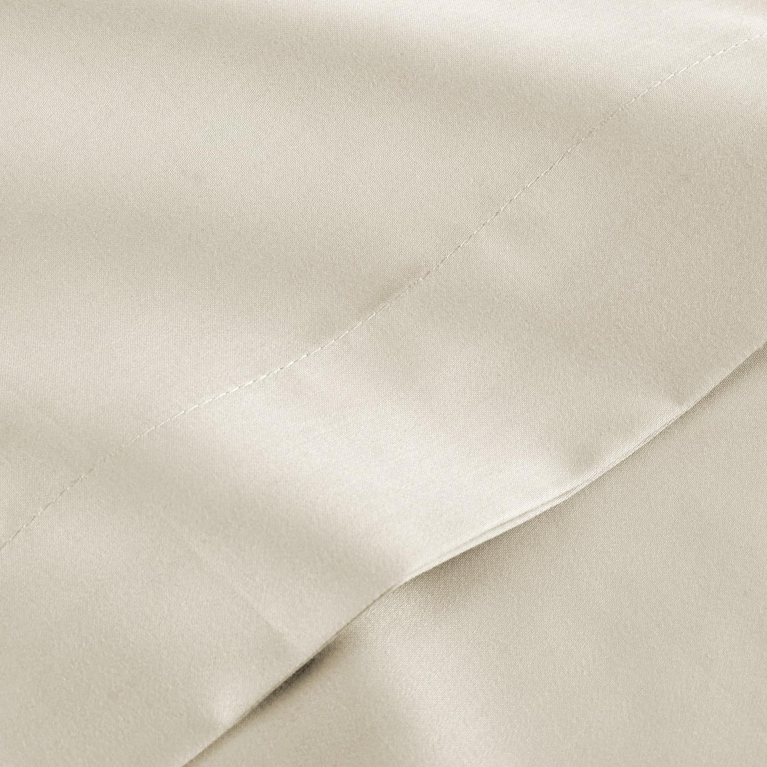Christy Light Beige 400Tc Luxury Cotton Sateen Plain Dye Bedding Flat Sheets In | Size: Super King