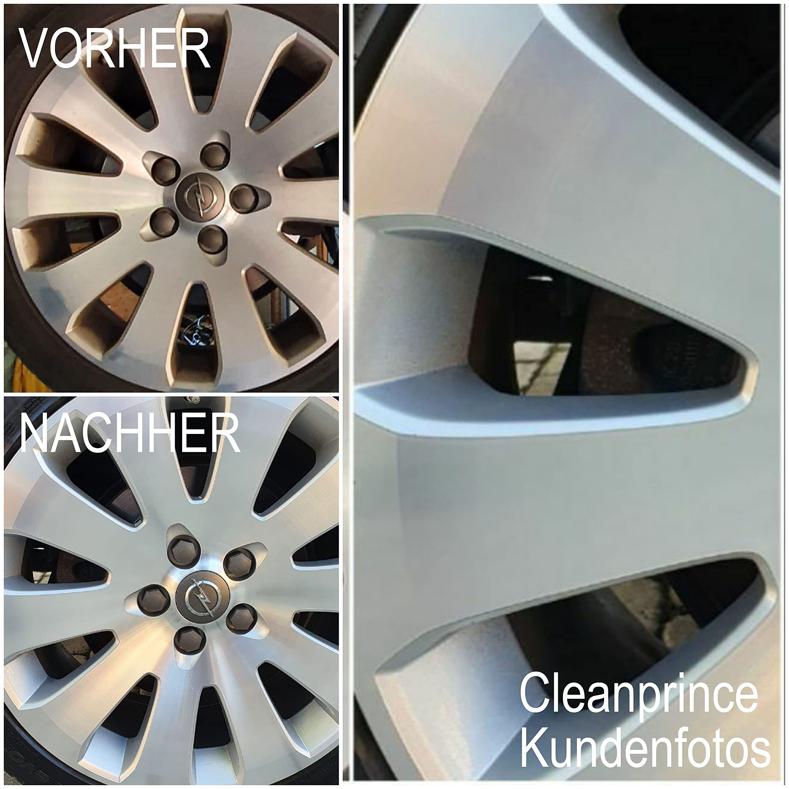 5 Litre cleanprince Jante Propre Prêt à L'em Ploi 5000 ML Nettoyant en Alliage Peu de Poussière Acier Enjoliveurs Produits Entretien Intensif Auto Atelier Voiture Kfz Lave-Auto Rim Autpaufbereitung
