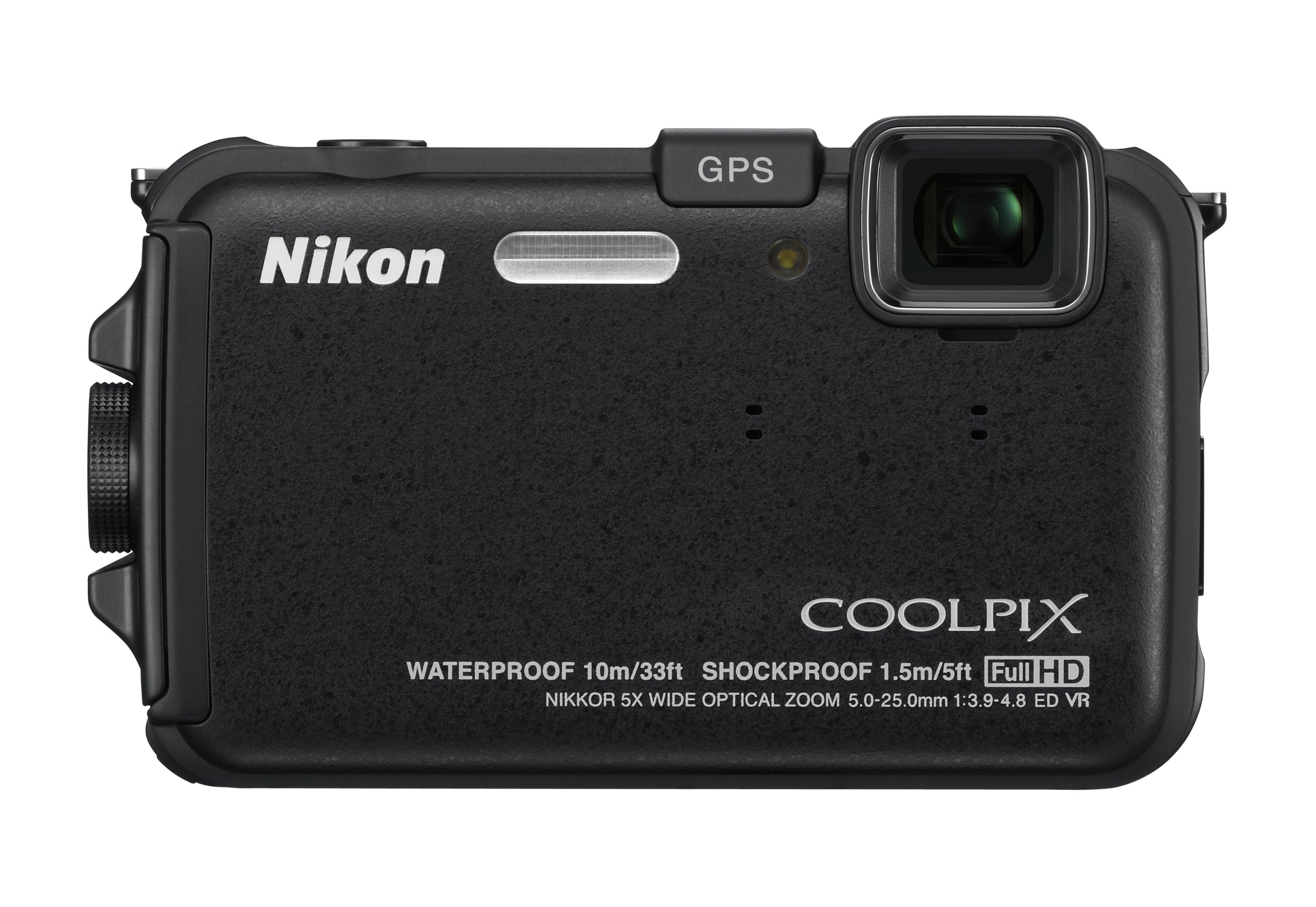 Nikon COOLPIX AW100 16 MP CMOS Waterproof Digital Camera with GPS and Full HD 1080p Video (Black)