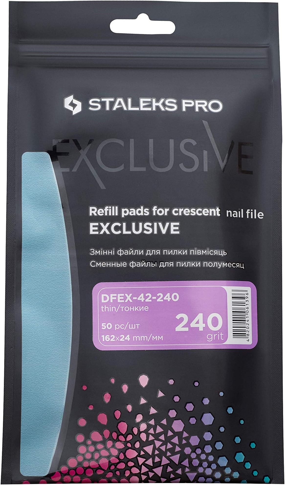 StaleksDisposable File for Nail File Exclusiv 42 (Pack of 50) (DFEX-42-240 Grit)
