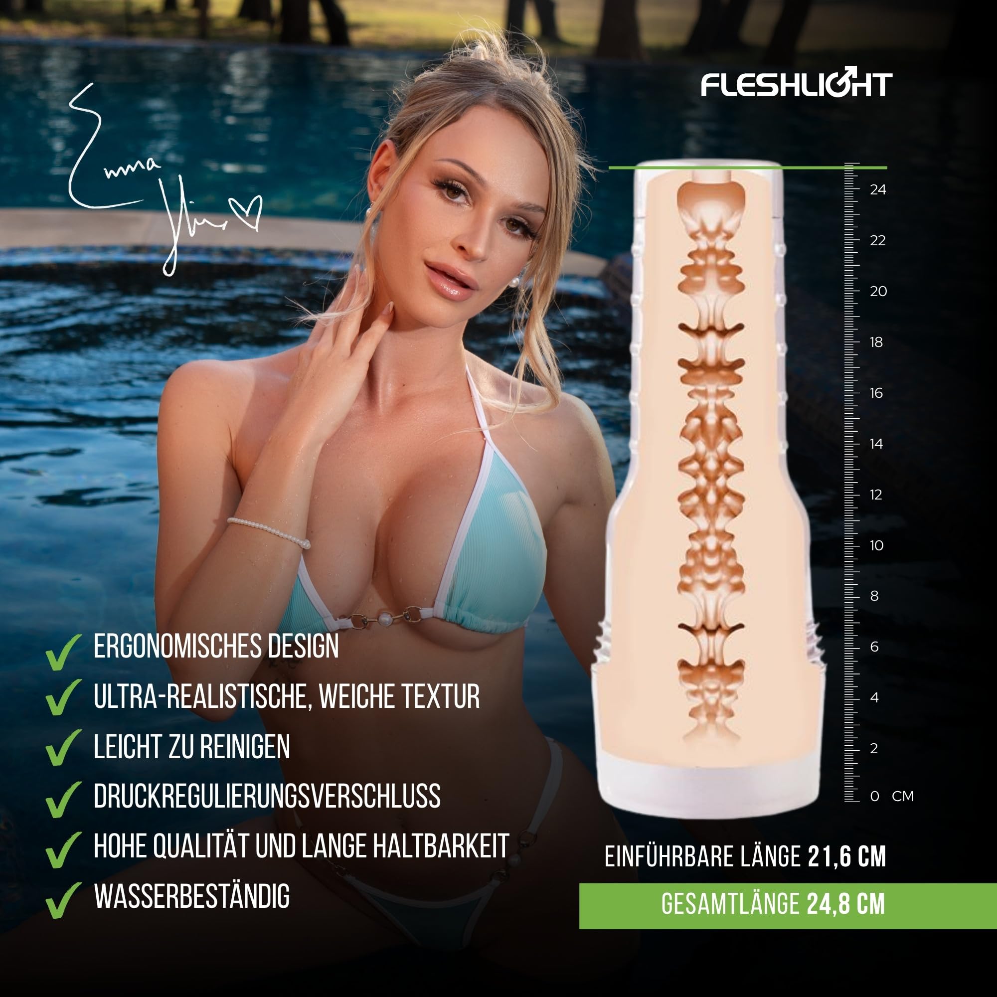 Fleshlight Emma Hix Syrup (Vagina) - SuperSkin Masturbator, Sex-Spielzeug extrem realistisch