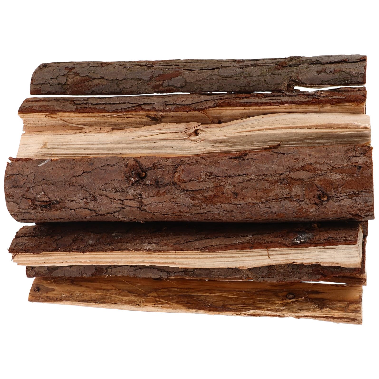 HOMSFOU 10 Pezzi di Mini Legna da Ardere Decorativa in Legno Essiccato Corteccia 22 Cm, Tronchi Rustici per Caminetto e Giardinaggio, Ceppi per Decorazione Interna ed Esterna, Blocchi