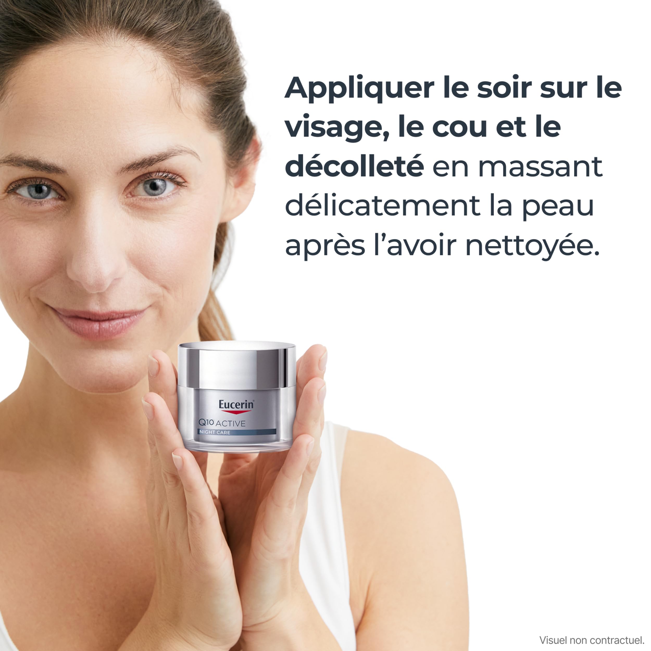 Eucerin Sensi-Rides Crème de Nuit Anti-Rides, Soin Hydratant au Q10, 50 ml