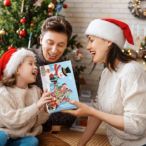 Miniatura 5 de 24 cajas de galletas de Navidad para regalo, cajas de golosinas de Navidad con ventana, recipientes de galletas de Navidad de 8.7 x 5.7 x 2.8