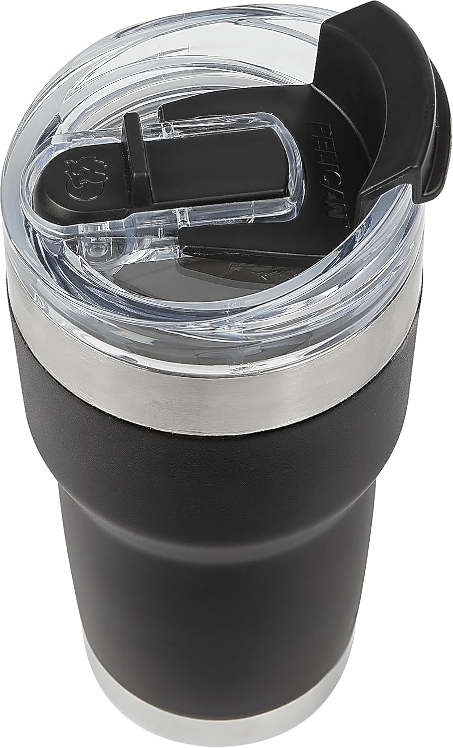 Pelican Hydration Pelican Traveler™ 22 oz Vacuum Insulated Tumbler - Stainless Steel Double Wall Travel with Dual Lid, Powder Coated Insulated Coffee Mug For Hot Cold Drinks, Jet Black - Image 7