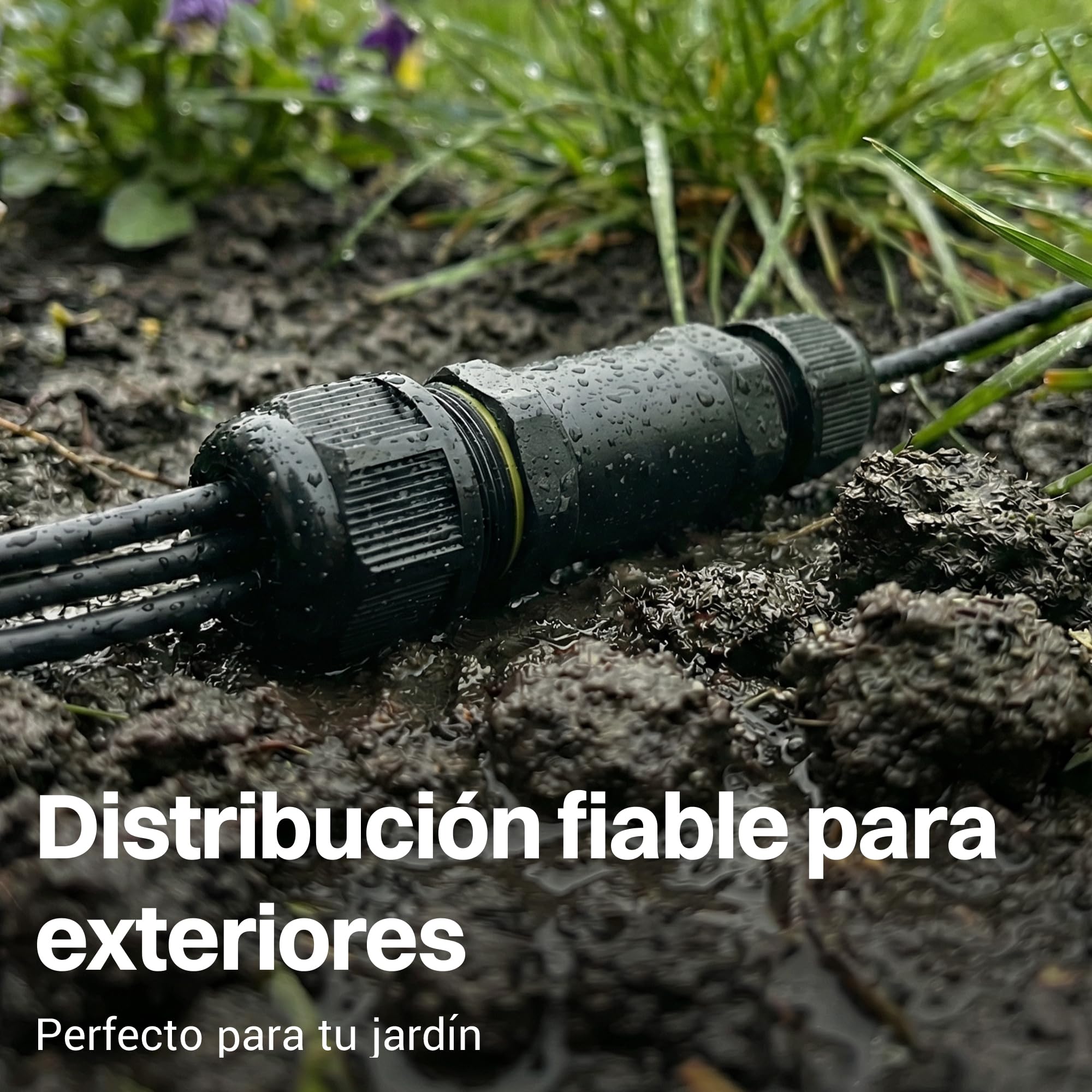 Intratec 10x Conectores de Cable Impermeables IP68 con 2 Entradas – Conector de 4 Polos 24A 450V AC para Instalación Fácil en Casa y Jardín, M25 Diámetro de Cable 4-14 mm