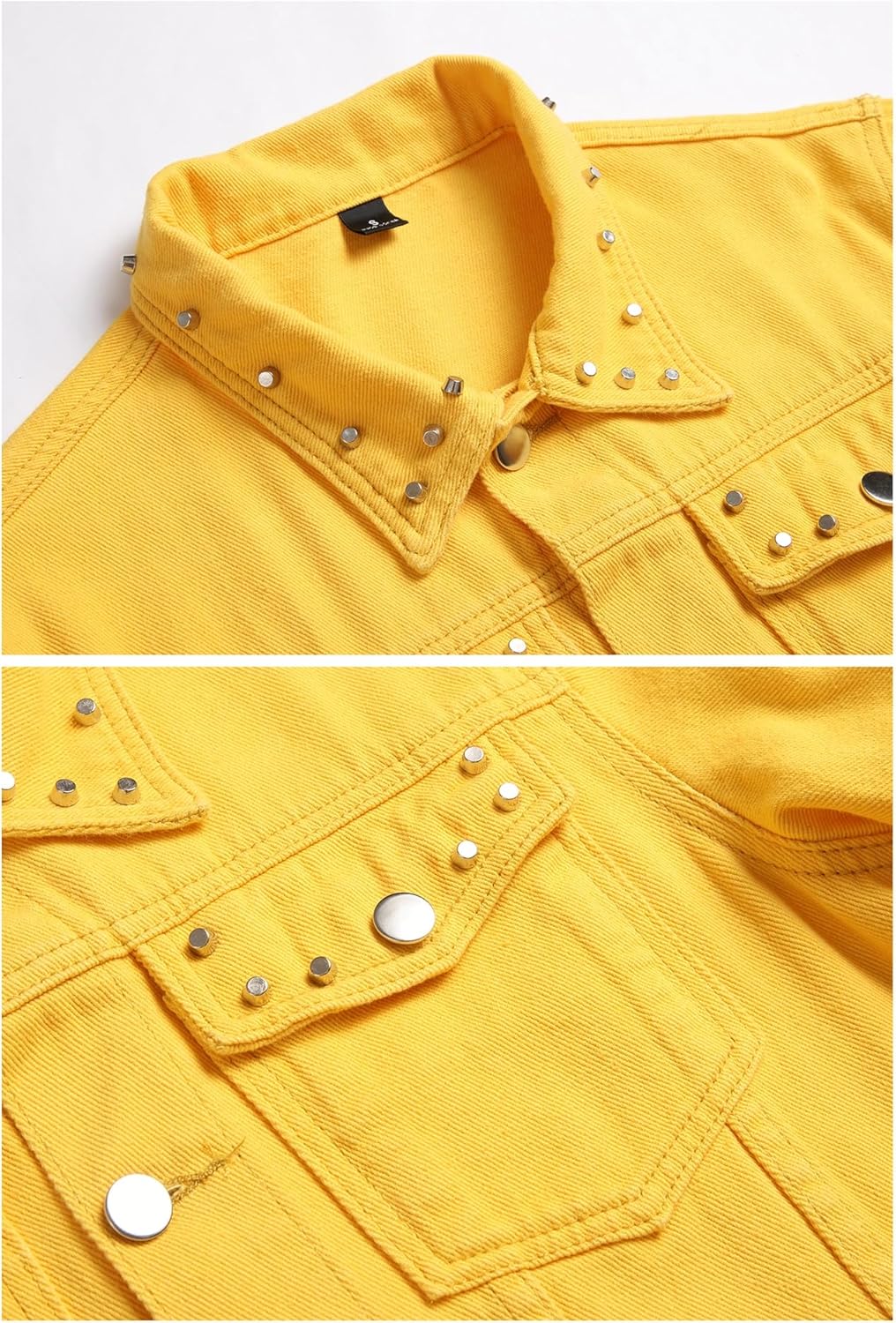 LZLER Men's Denim Jackets Distressed Destroyed Classic Vintage Slim Fit Ripped Fashion Trendy Trucker Jean Jackets - Image 3