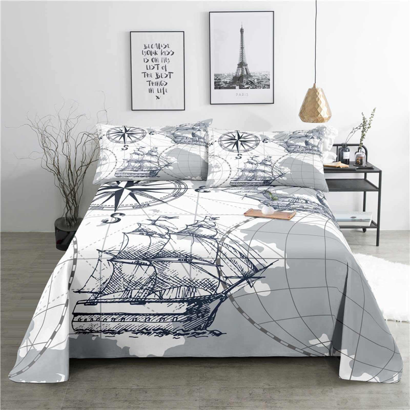 Grijs eenpersoons dekbed, decoratieve bladeren patroon bed quilt 4,5 Grijs eenpersoons dekbed, decoratieve bladeren patroon bed quilt 4,5