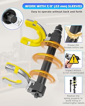 1000kg Macpherson Strut Coil Spring Compressor Dumper Extractor Yolk Protector