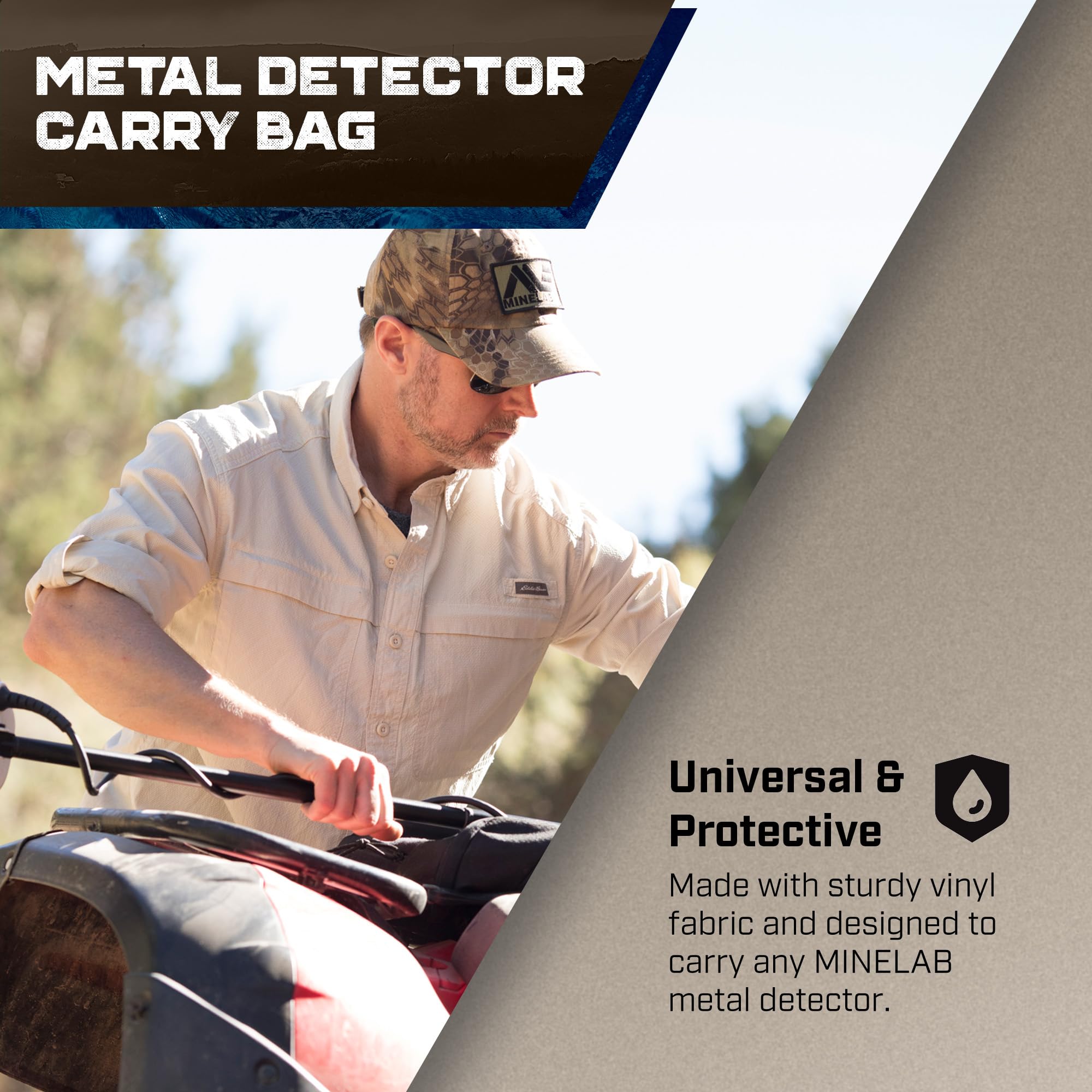 MINELAB X-Terra Elite Expedition Bundle, étanche, Détecteur de Métaux Tout Terrain, Multi-IQ, Inclus V8X Coil, V12X Coil, ML85 casque