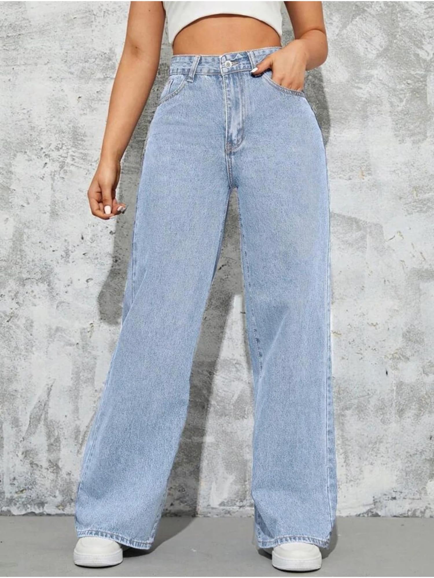 glossia Denim Baggy Jeans for Women | Stretchable High Waist Straight Fit Jeans for Women | High Rise Stretch Denim | Loose Fit Plus Size Denim (Sizes - 24 to 44) WJ82-1205-$-picture-12