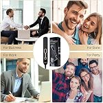 VOVO Beard Straightener Comb Upgrade Professional 2 in 1 Men's Beard Straightening Heated Hair Straightening Brush Portable Anti-Burn 6 Temperature Adjustable with LED Display for Home and Travel