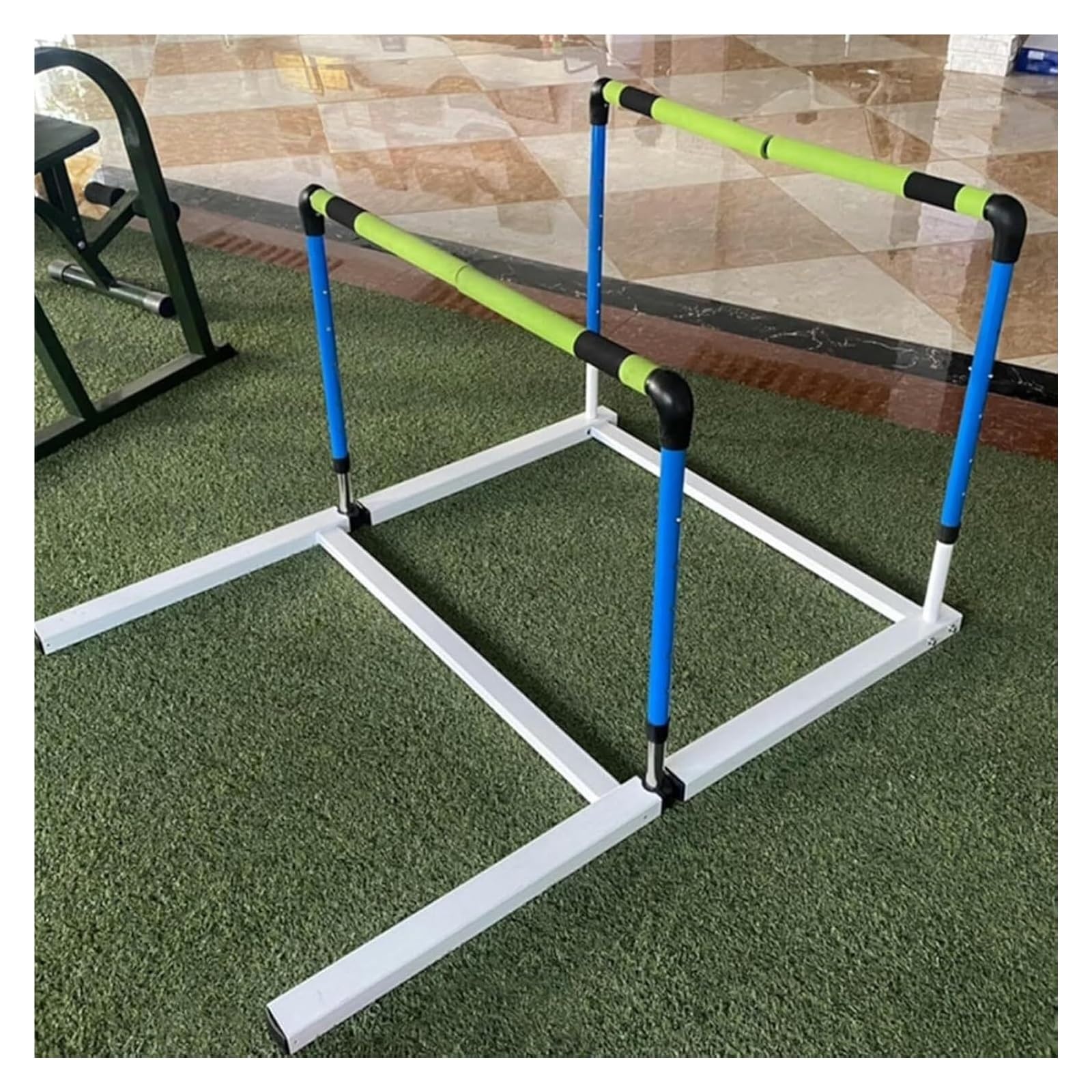 MYUYEE Adjustable Height Training Hurdle, Outdoor Agility Soccer Hurdles, Obstacle Courses Pole Set With 180° Rotatable Sponge Bar (2Pcs)