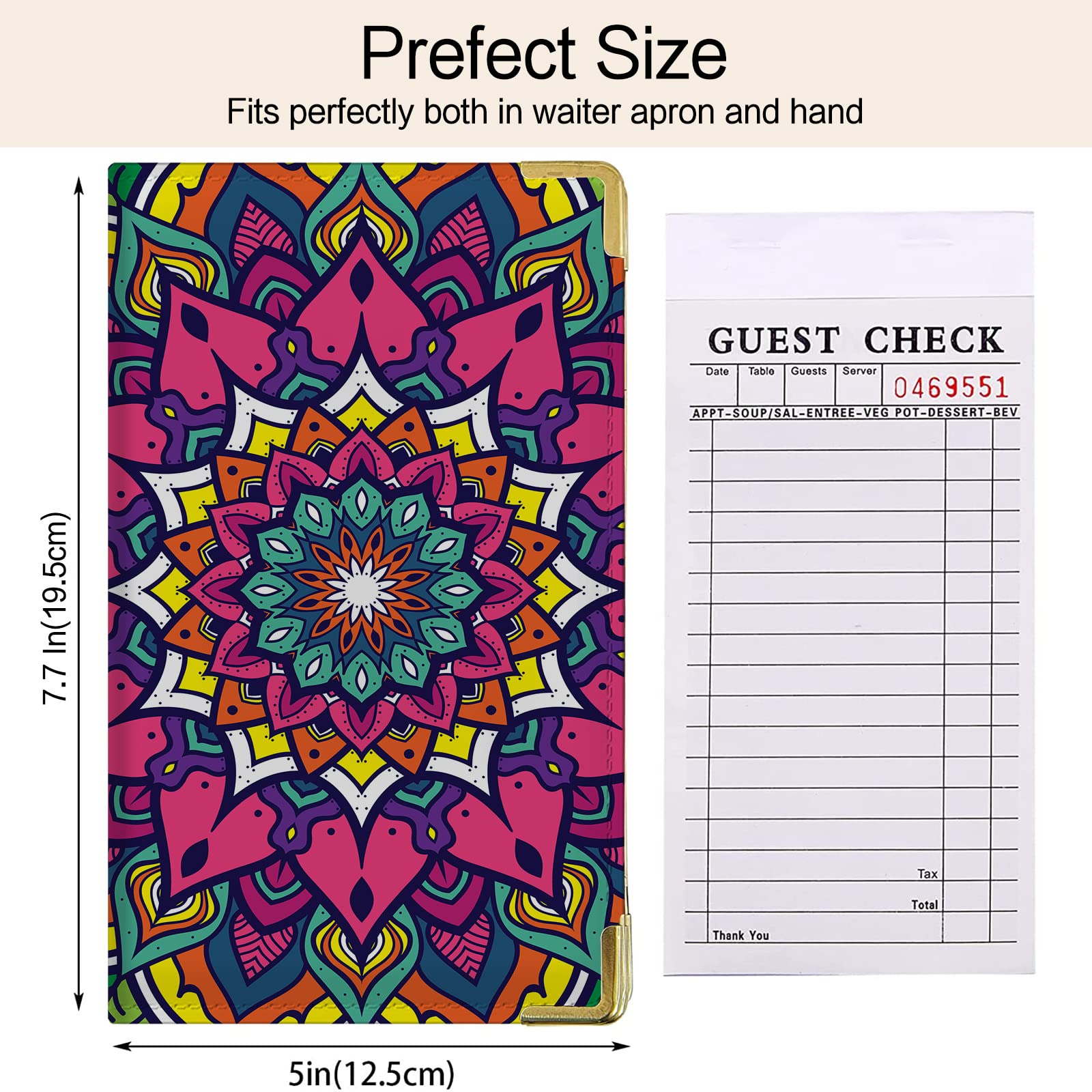 Libros De Servidor Para Camarera Con Bolsillo Con Cremallera - Libro De Servidor Para Camarera Con Bolsillo Con Cremallera Libro De Camarera Verde Bruja Gotica Pastel Folleto De Cuero Organizador De Dinero