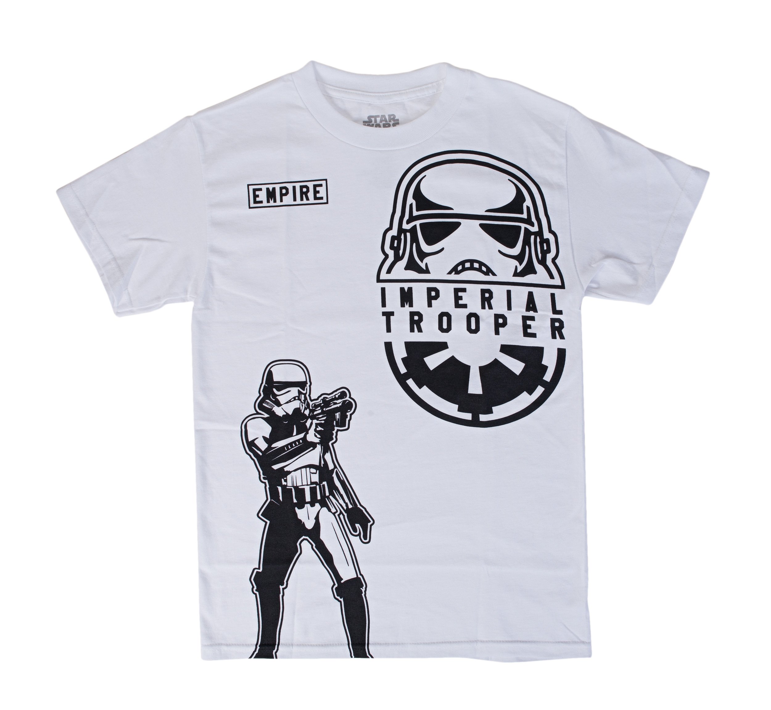 Star Wars Imperial Trooper Half Empire Symbol Graphic T-Shirt | M White