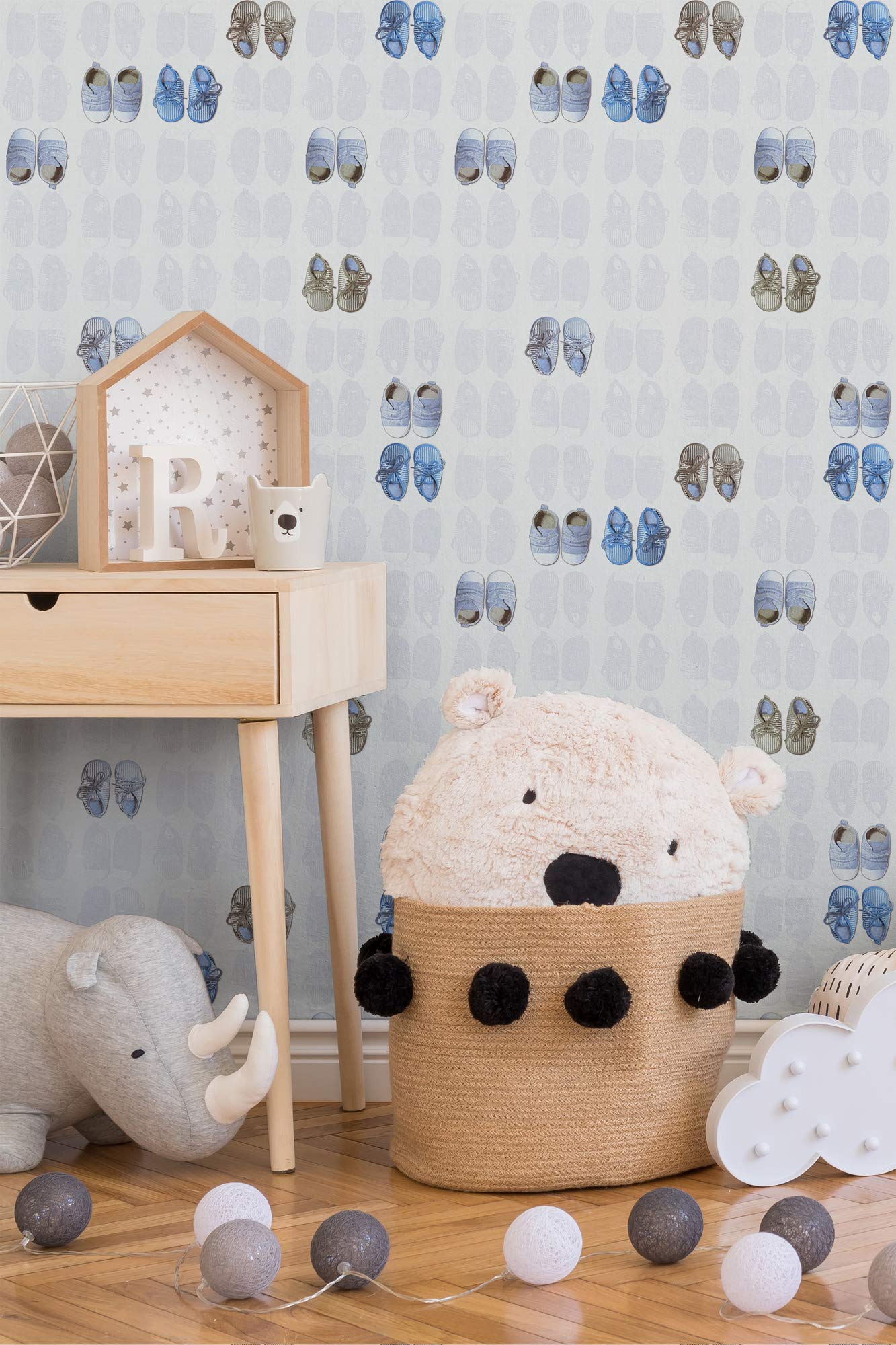 Kids Wallpaper Little Stars Non-Woven Wallpaper 10.05 m x 0.53 m Blue White Made in Germany by Livingwalls 358622 35862-2 - Image 4