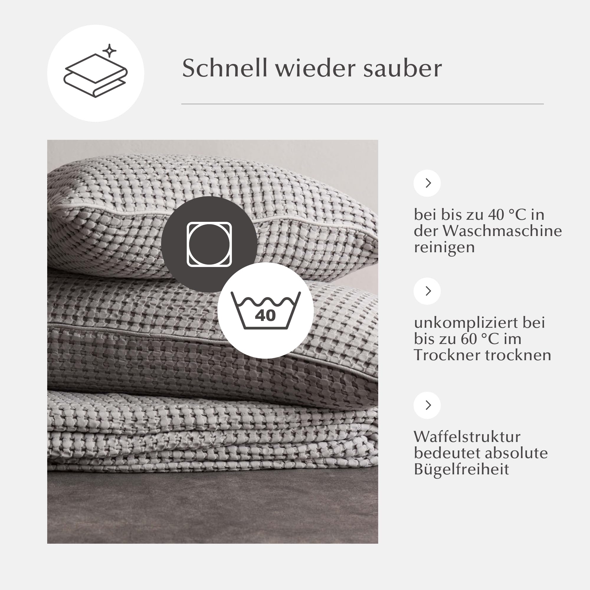 URBANARA Veiros Tagesdecke 220x240 cm I 100% Baumwolle Made in Portugal Waffelpique Nachhaltig & Weich I Sofa Bett-Überwurf Couchdecke Wohndecke Kuscheldecke Plaid Bedspread Oeko Tex 100 I Grüngrau