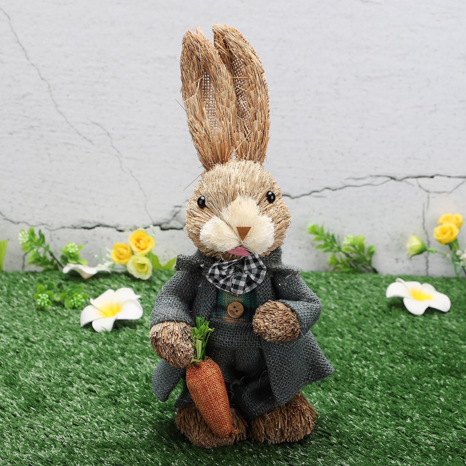 2 pezzi di peluche coniglietto pasquale ornamento carino decorazioni