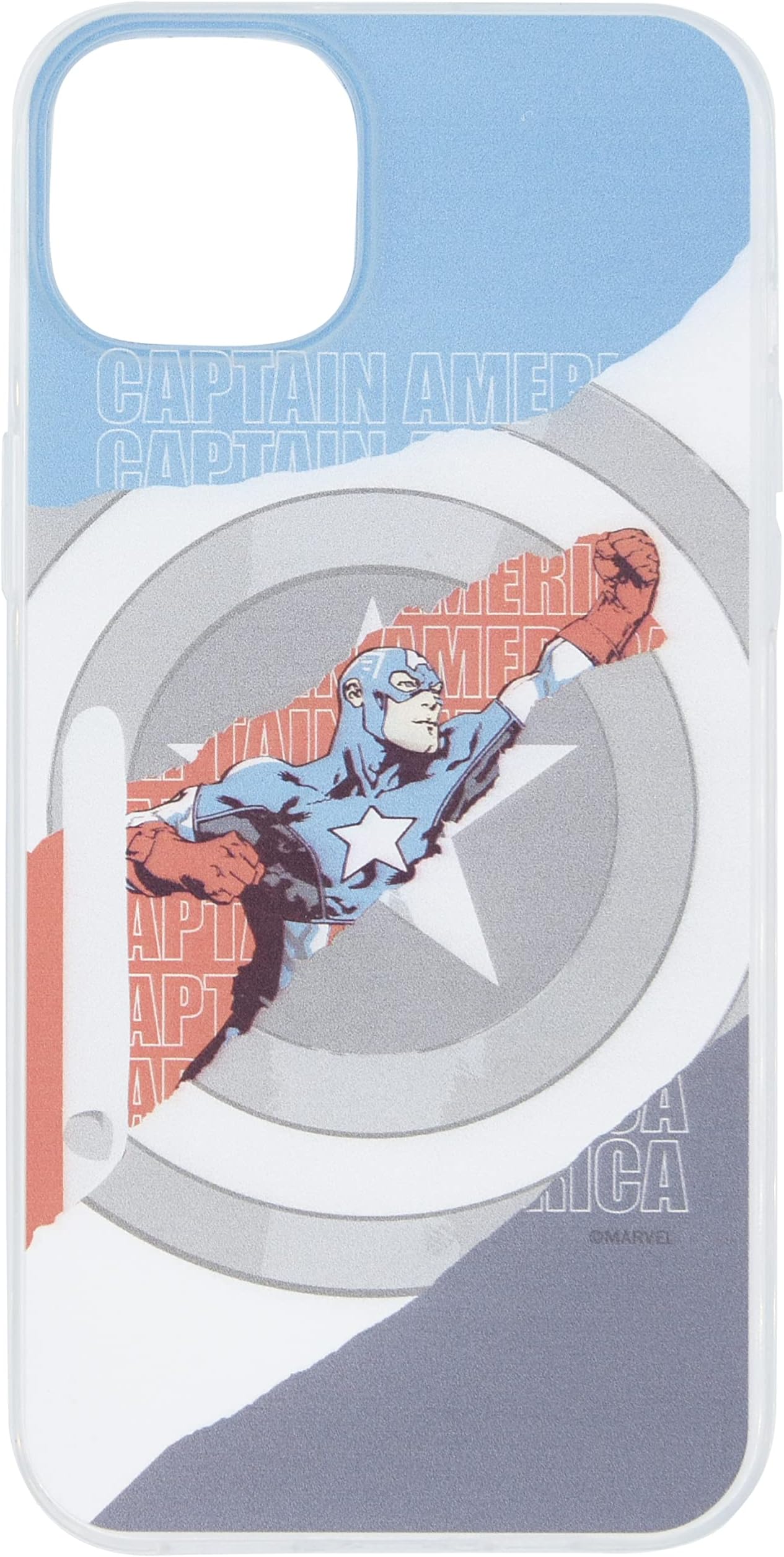 ERT GROUP Mobile Phone case for Apple iPhone 14 Plus Original and Officially Licensed Marvel Pattern Captain America 013 optimally adapted to The Shape of The Mobile Phone, case Made of TPU