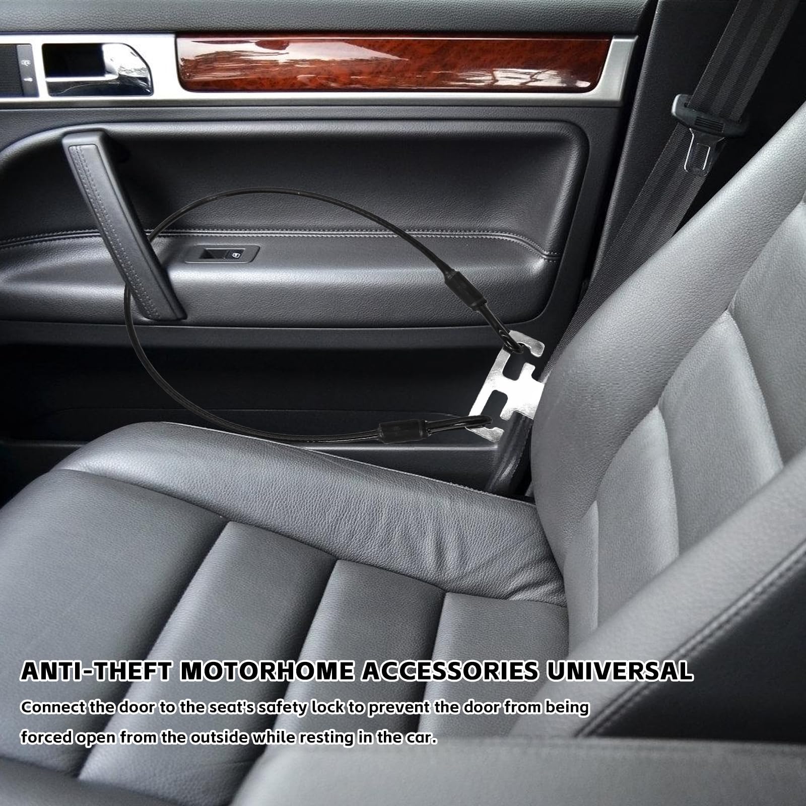 2 Piezas Antirrobo Coche, Accesorios antirrobo para coche, Bloqueo Coche Antirrobo 60 Cm, Protección Antirrobo, Protección Antirrobo Para Puerta Y Asiento De Autocaravana, Accesorios Para Caravanas