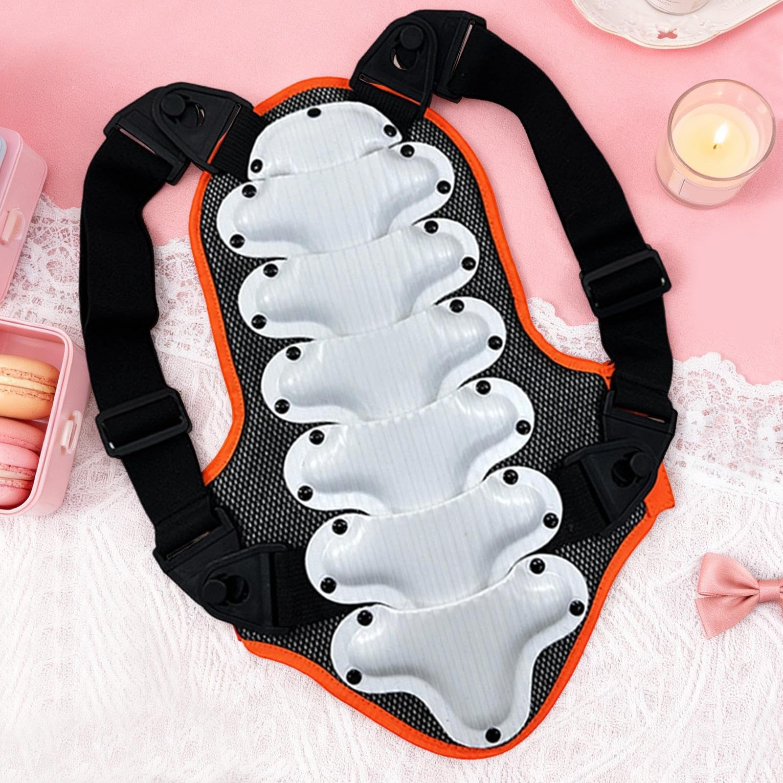 Cuscino di supporto per la schiena per pattinaggio artistico, snowboard, sci, ciclismo, equitazione, pallavolo, pattinaggio su ghiaccio