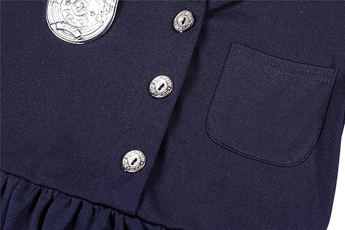 Miniatura 6 de Police Officer Costume for Kids Girls Dress Up Halloween Costumes Cop Outfit Uniform Role Play Handcuffs Hat Badge
