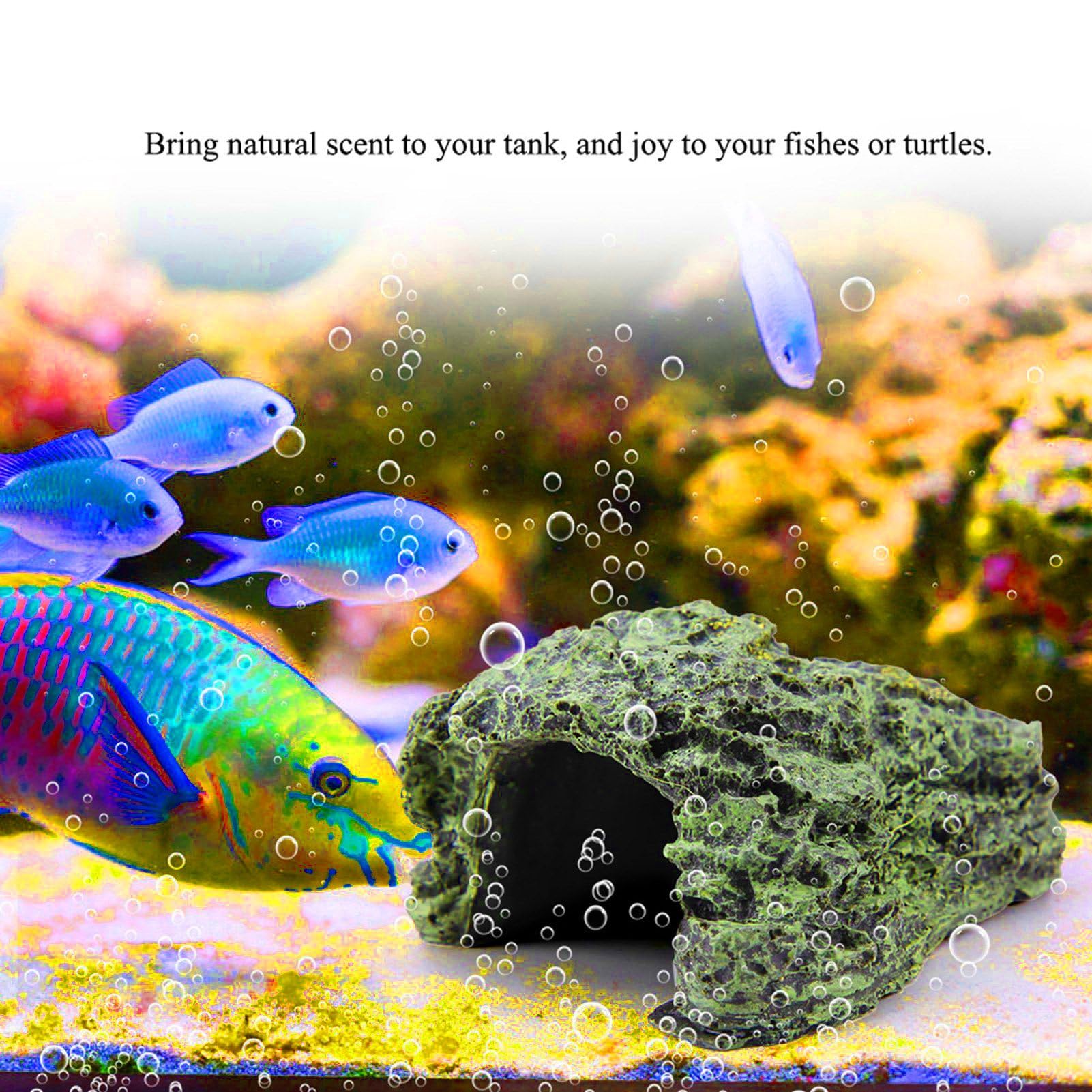 Rettile nascondiglio Habitat, rettile box riparo terrario nascondigli grotte per tartaruga acquario terrario decorazione ornamento(Grande)