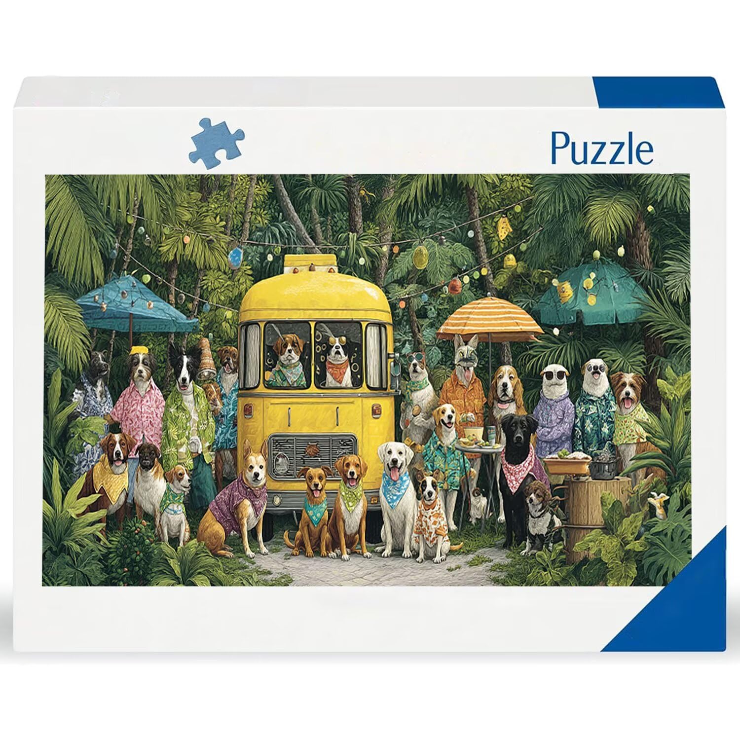 Puzzle para Adultos 1692 Piezas, Campamento de Mascotas Puzzle, Difícil, Desafiante, Rompecabezas Encajan Perfectamente, Letras en la Parte Posterior, Regalo para Personas Mayores (179x31cm) v-102