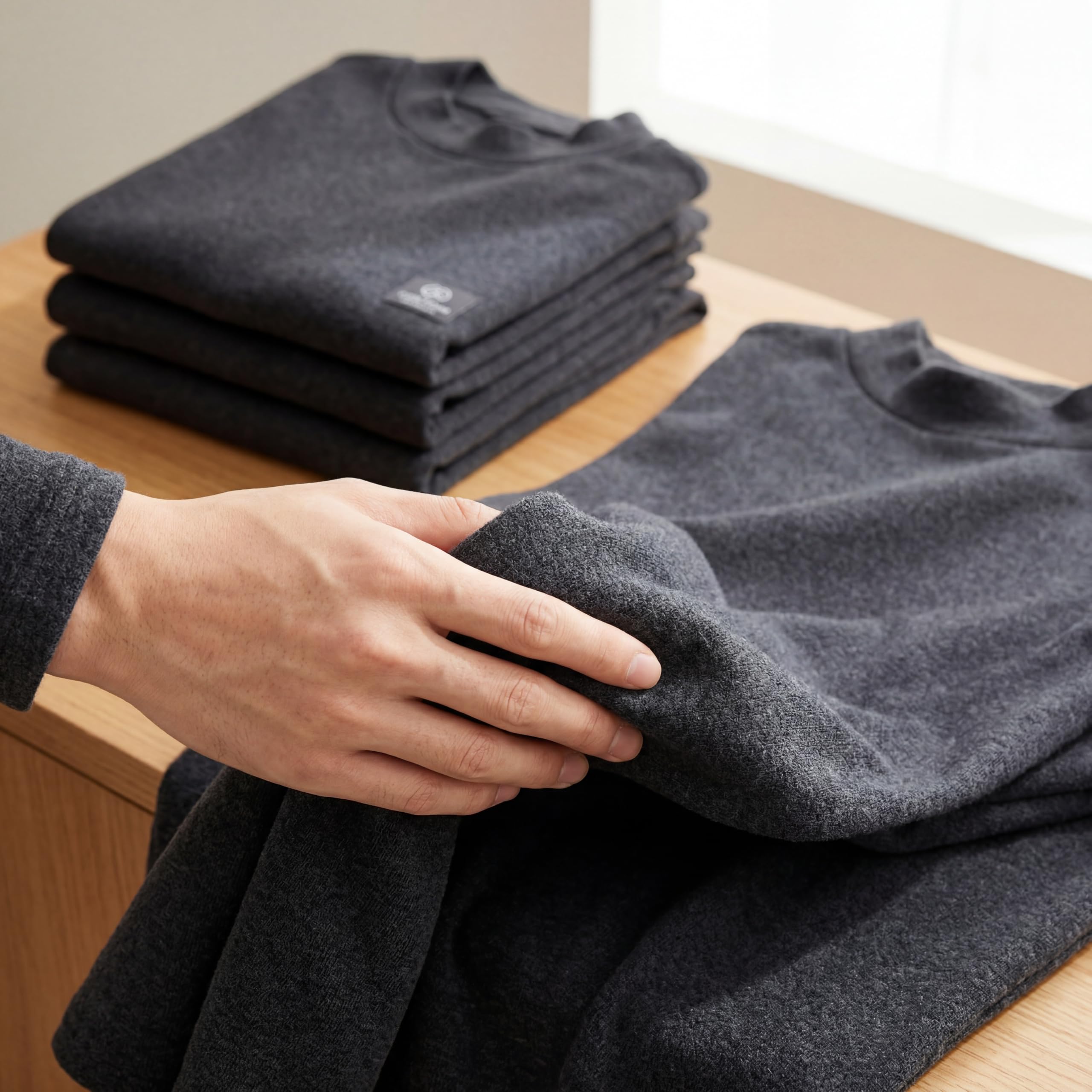 Conjunto de Ropa Interior térmica ultrasuave con Forro Polar para Hombre, Calzoncillos Largos de algodón Puro, Capa Base antiestática para Mayor Comodidad.