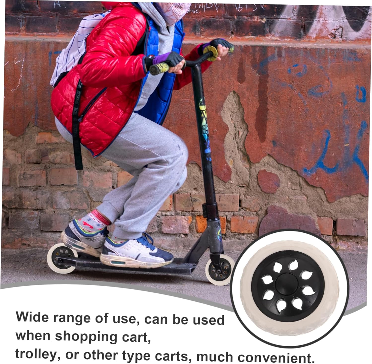 Shopping Cart Supplies Caster Replacement Parts Wheelchair Tires Easy Install Trolley Wheels