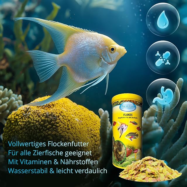 Foto 2 de 3 de AQUARIS Flakes Aquarium Zierfischfutter