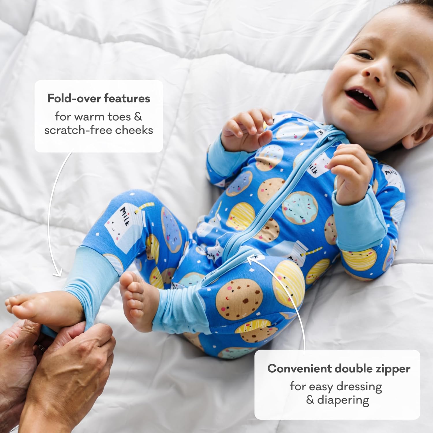 Little Sleepies Pajamas for Baby Boys & Girls, Viscose from Bamboo Baby Pajamas, Preemie & Newborn Sleepers, 2-Way Zipper PJs - Image 6