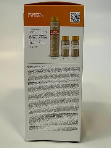 Miniatura 7 de Kativa Kit de alisado brasileño, 12 semanas de uso doméstico, alisado profesional, con aceite de argán orgánico, manteca de karité, queratina y