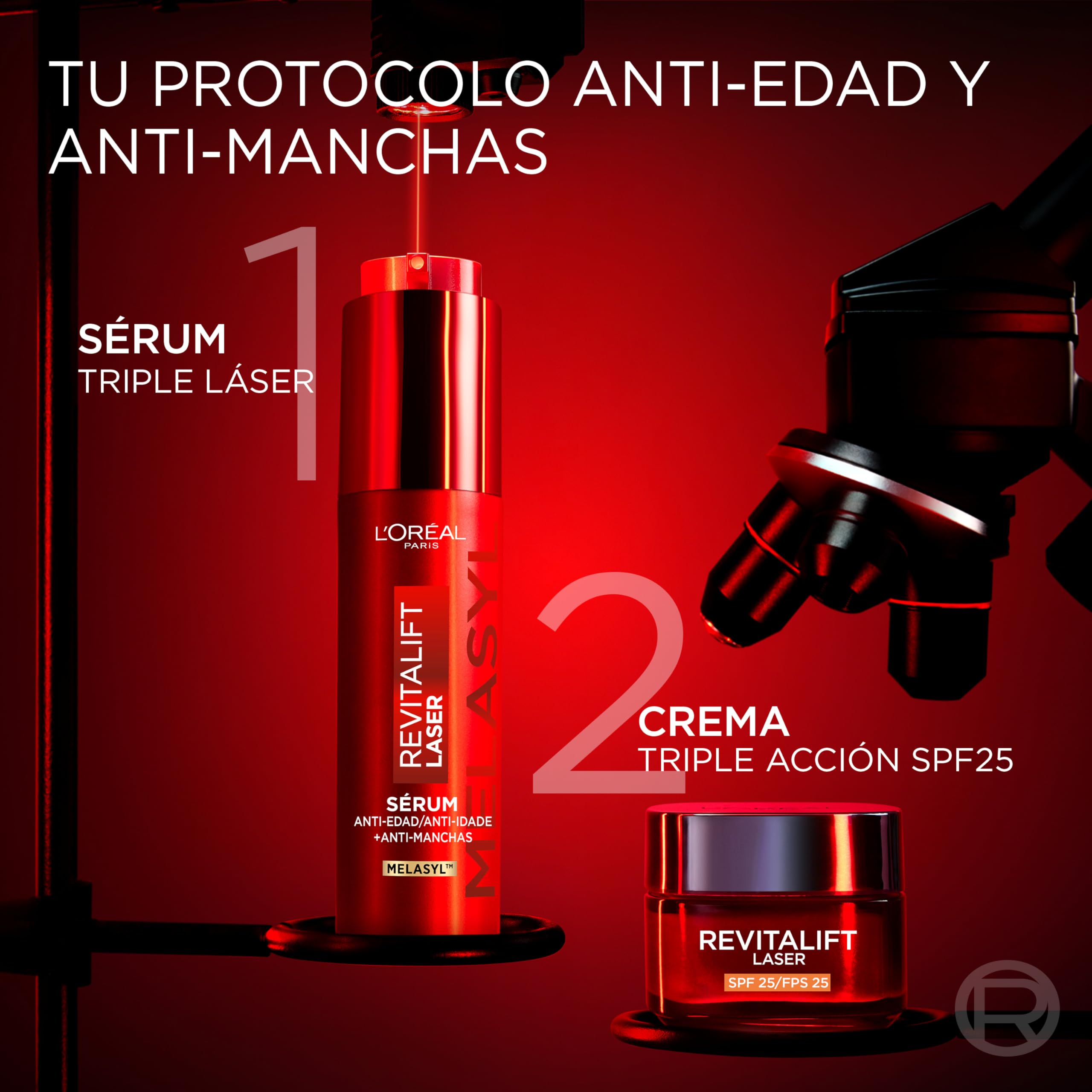 L'Oréal Paris Revitalift Láser Triple Acción Crema de Día Nº1 Anti-Edad Protección Solar SPF25 con Pro-Retinol, Ácido Hialurónico y Vitamina Cg. Reduce Arrugas, Reafirma y Reduce Manchas Oscuras, 50ml — view 7