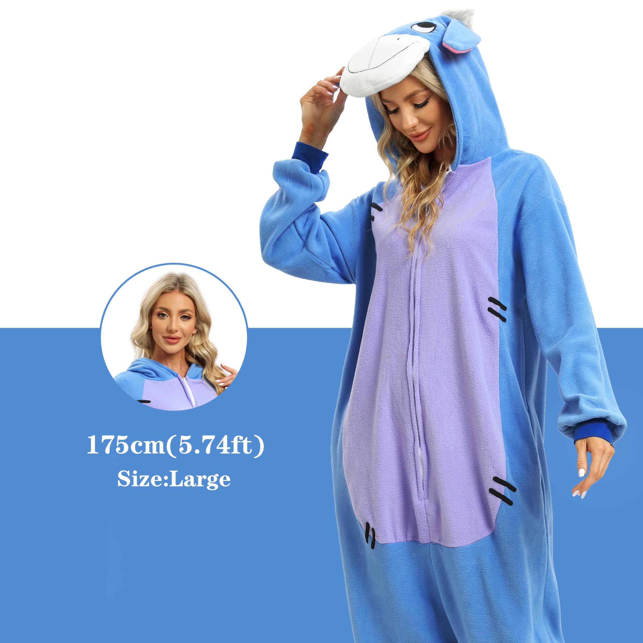 LBJR Pigiama Animali Adulti Cosplay Costume Pigiamone Intero Onesie
